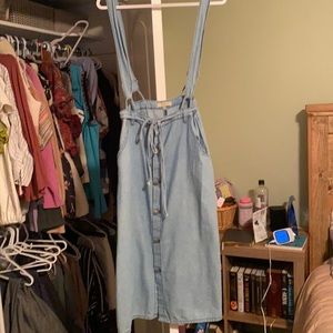 Small sized denim midi skirt